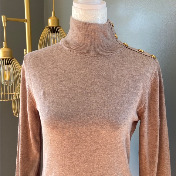 NWOT Taupe Turtleneck - Picture 5 of 6
